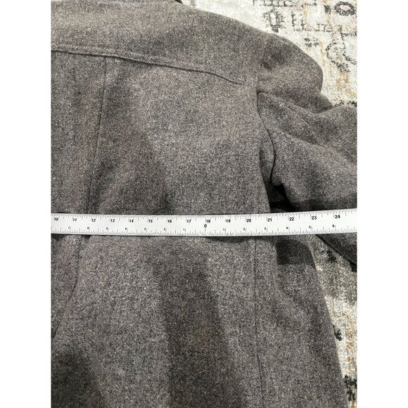Vintage John Weitz by Casualcraft Mens Vintage Grey Wool Pea Coat Trench coat Si - Picture 11 of 11